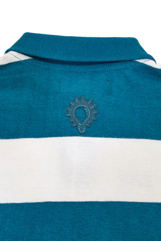 Polo majica z modro-belimi črtami iz bombaža Pitt Kids PT-KL-8023
