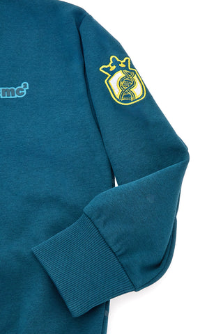 Zelena majica z atomskim potiskom in flisasto notranjostjo Pitt Kids PT-KF-8025