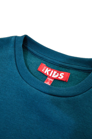 Zelena majica z atomskim potiskom in flisasto notranjostjo Pitt Kids PT-KF-8025