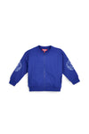 Modra majica z zadrgo in okrasnim potiskom Pitt kids PT-G-F-9017