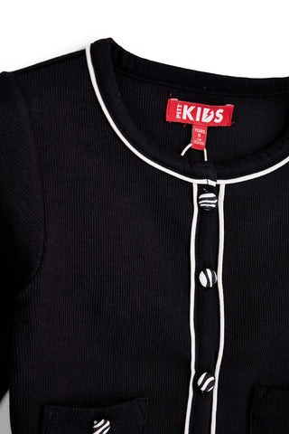Črna jopica s kontrastnimi profili Pitt kids PT-G-F-9036