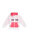 Bela jopa s kapuco in potiskom srca Pitt kids PT-G-F-9044
