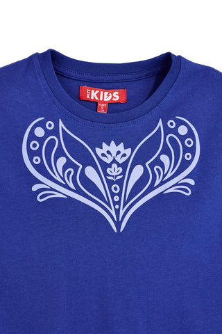 Modra obleka z majico in kratkimi hlačami Pitt kids PT-G-SE-9012
