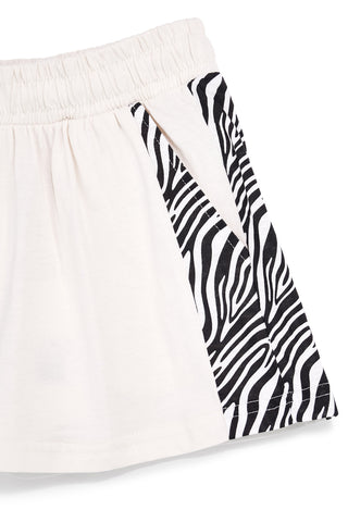 Bež kratke hlače z vložki z vzorcem zebre Pitt kids PT-G-SH-9037