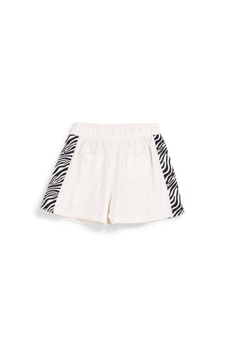 Bež kratke hlače z vložki z vzorcem zebre Pitt kids PT-G-SH-9037
