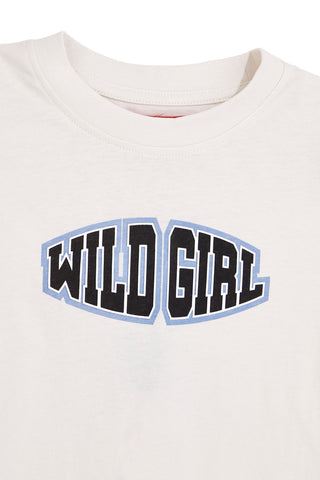 Bela majica s potiskom Wild Girl Pitt kids PT-G-T-9042