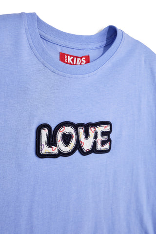 Svetlo modra majica s potiskom Love Pitt kids PT-G-T-9047