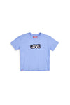 Svetlo modra majica s potiskom Love Pitt kids PT-G-T-9047