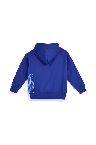 Modra majica s kapuco in zadrgo Pitt kids PT-B-F-9032