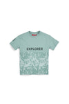 Zelena majica s potiskom Explorer Pitt kids PT-B-T-9010