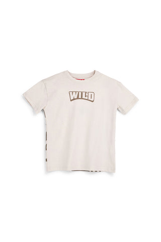 Bež majica s potiskom Wild Pitt kids PT-B-T-9021