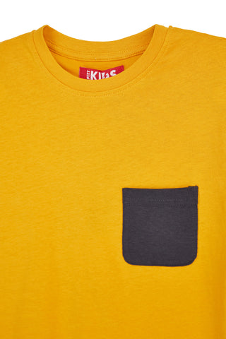 Rumena majica z žepom Pitt kids Pt-b-t-9025