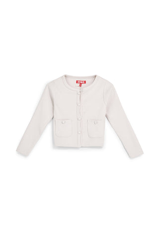 Bež bombažna jopica z gumbi Pitt kids Pt-g-f-9055
