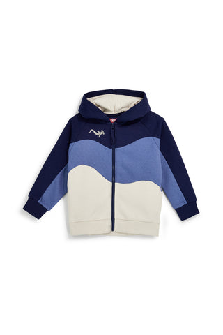 Felpa blu con cappuccio e interno felpato Pitt kids PTBF2612