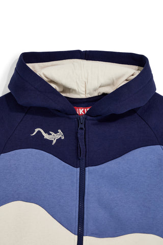 Felpa blu con cappuccio e interno felpato Pitt kids PTBF2612