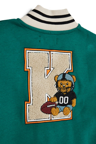 Felpa verde con zip e interno felpato Pitt kids PTBF2622