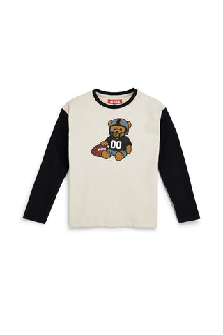 Bež majica z dolgimi rokavi iz bombaža Pitt kids PTBT2625