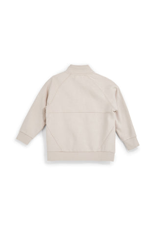 Felpa beige con zip interno felpato Pitt kids PTGF2629