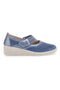 Denim mokasini z odprtinami in trakom The First Active 5