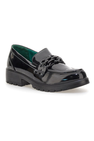 Črni mokasini Comfort s sistemom za prilagajanje stopalu Eco Bio J528676