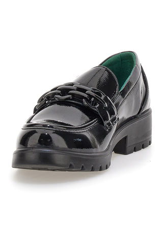 Črni mokasini Comfort s sistemom za prilagajanje stopalu Eco Bio J528676