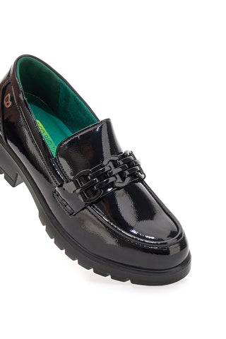 Črni mokasini Comfort s sistemom za prilagajanje stopalu Eco Bio J528676