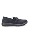 Črni slip on čevlji z dekorativnim dodatkom Inblu 67 WG