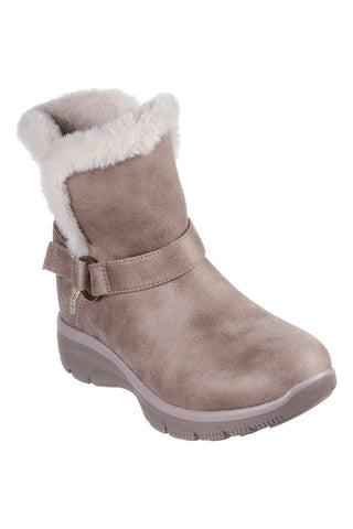 Bež čevlji s kožuhom Skechers Slip-ins Relaxed Fit: Easy Going - Dreamers Move