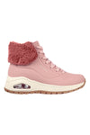 Roza športni škorenj z dlako na gležnju SKECHERS Uno Rugged - Fall Air