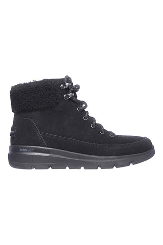 Črni oblazinjeni škornji SKECHERS GLACIAL ULTRA WOODLANDS