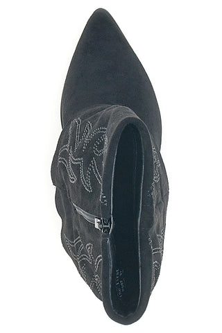 Črni teksaški škornji z bleščicami THE FIRST 507
