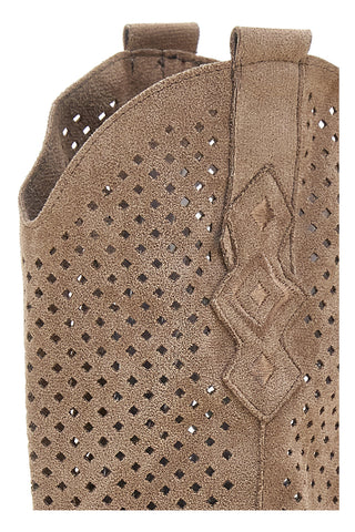 Kaki škornji z zadrgo First Lady P549