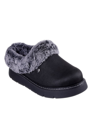 Črne copate s podlogo iz umetnega krzna Skechers Keepsakes Lite Cozy Blend