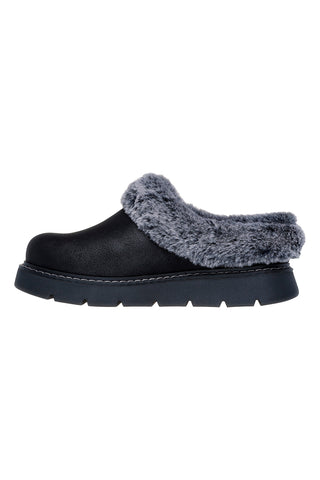 Črne copate s podlogo iz umetnega krzna Skechers Keepsakes Lite Cozy Blend