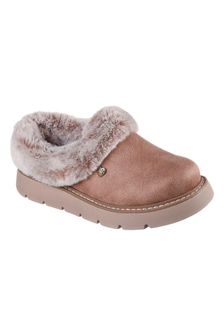 Bež copate s podlogo iz umetnega krzna Skechers Keepsakes Lite Cozy Blend