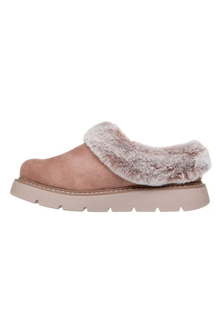 Bež copate s podlogo iz umetnega krzna Skechers Keepsakes Lite Cozy Blend