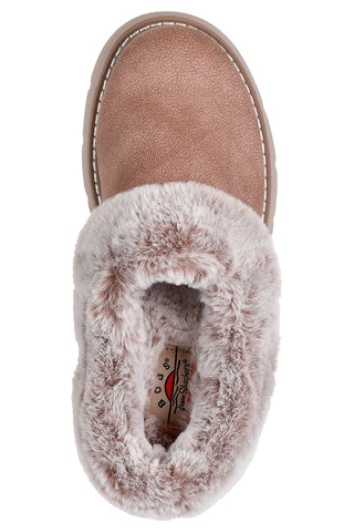 Bež copate s podlogo iz umetnega krzna Skechers Keepsakes Lite Cozy Blend