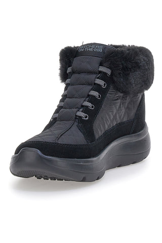 Črni usnjeni slip-in čevlji SKECHERS ON-THE-GO ENCORE ELISA