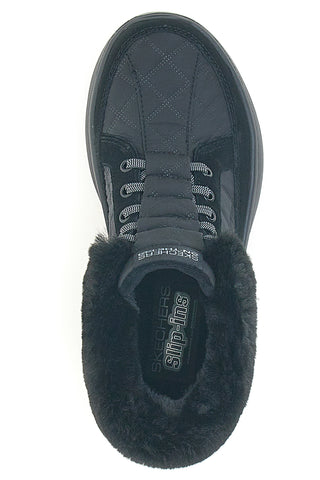 Črni usnjeni slip-in čevlji SKECHERS ON-THE-GO ENCORE ELISA