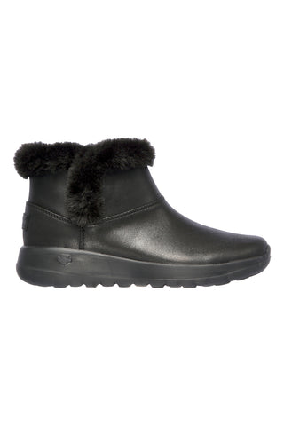 Črni gležnarji s sintetičnim krznenim robom Skechers On-the-GO Joy Endeavor