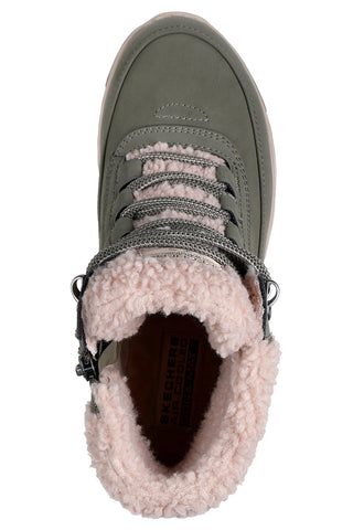 Zelene nepremočljive škornje z notranjostjo iz krzna Skechers ON-THE-GO STELLAR ALPINE ADVENTURE