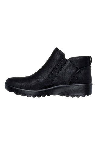 Črni gležnarji z zadrgo in Memory Foam Skechers Lovely Vibe Fall In Bloom