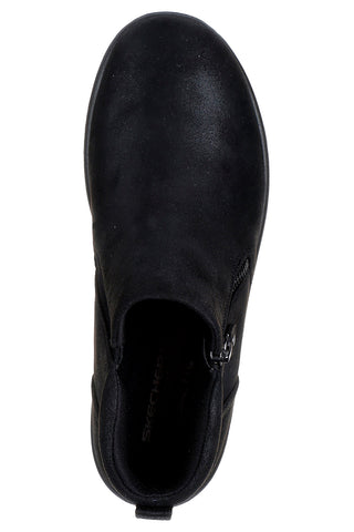Črni gležnarji z zadrgo in Memory Foam Skechers Lovely Vibe Fall In Bloom