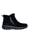 Črni gležnarji z zadrgo in Memory Foam Skechers Easy Going Cool Zip