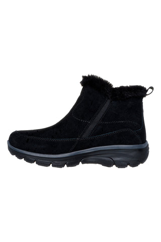 Črni gležnarji z zadrgo in Memory Foam Skechers Easy Going Cool Zip