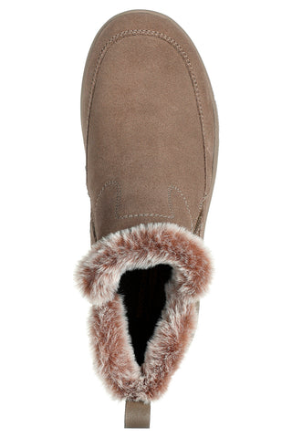 Taupe škornji z zadrgo in Memory Foam Skechers Easy Going Cool Zip