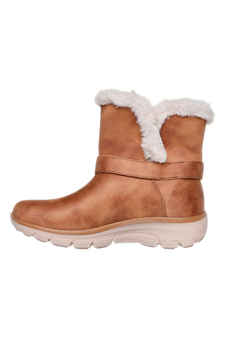 Stivaletti marroni slip-on con pelliccia e Memory Foam Skechers EASY GOING DREAMERS MOVE