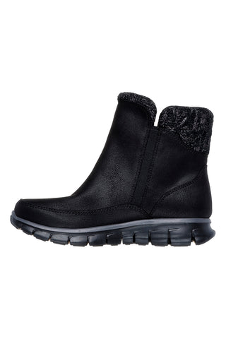 Črni gležnarji z obdelanim vratom in Warm Tech Memory Foam Skechers Synergy Lovely Collab