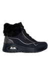 Črni superge s krzno in bleščečimi detajli Skechers UNO RUGGED FALL SHIMMER