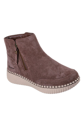 Rjavi škornji z zadrgo Skechers Wilshire Blvd Weekend Crush